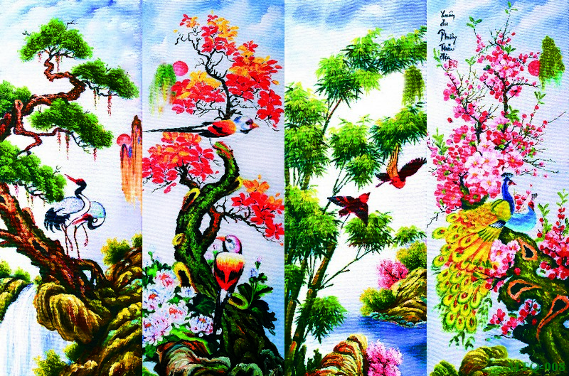 Tranh tứ quý MTQ-008